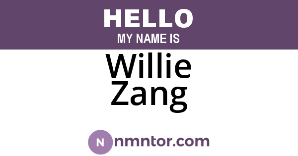 Willie Zang