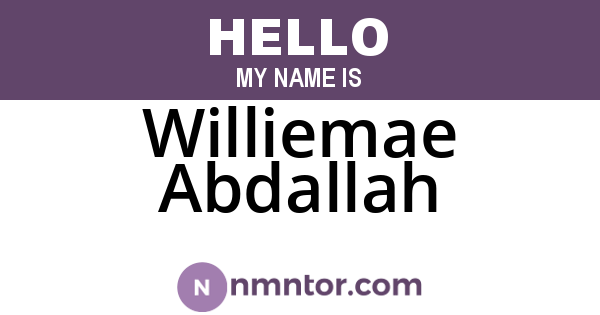 Williemae Abdallah