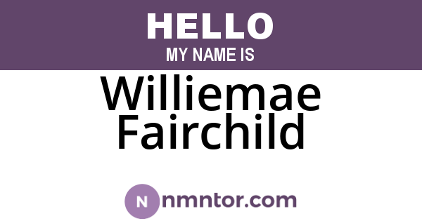 Williemae Fairchild