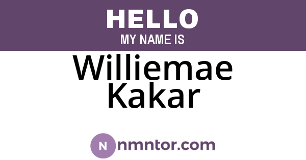 Williemae Kakar