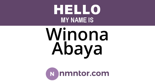 Winona Abaya