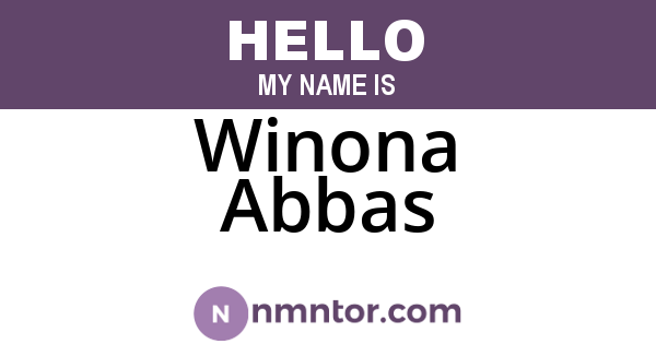 Winona Abbas