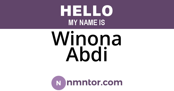 Winona Abdi