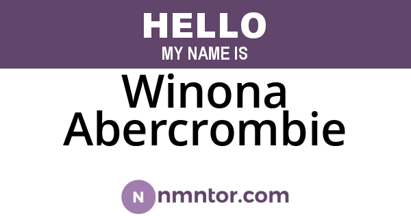 Winona Abercrombie