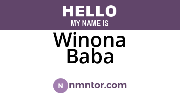 Winona Baba
