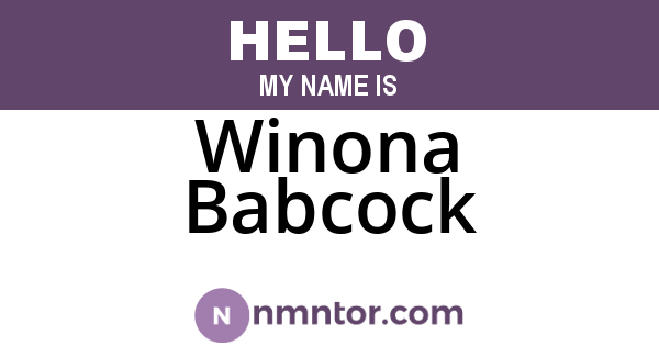 Winona Babcock