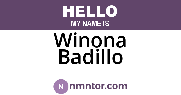 Winona Badillo