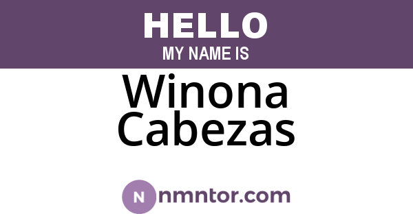 Winona Cabezas