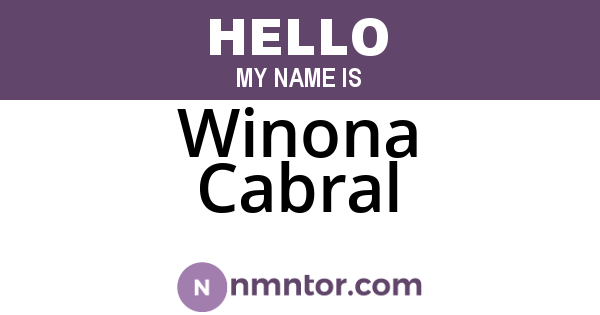 Winona Cabral