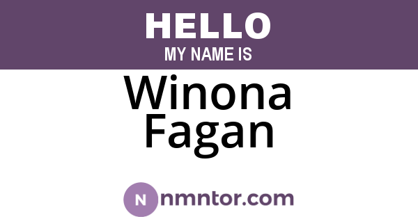 Winona Fagan