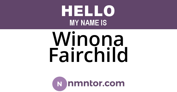 Winona Fairchild