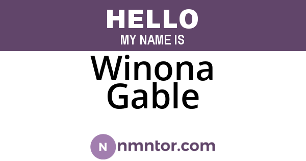 Winona Gable