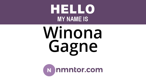 Winona Gagne