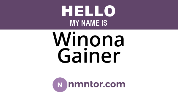 Winona Gainer