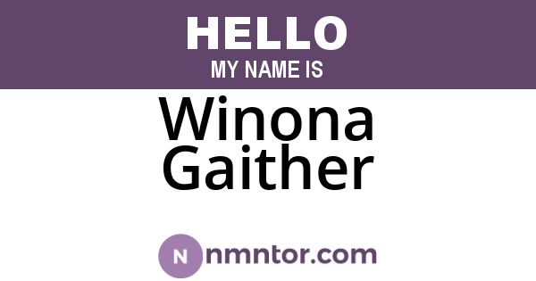 Winona Gaither