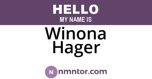 Winona Hager