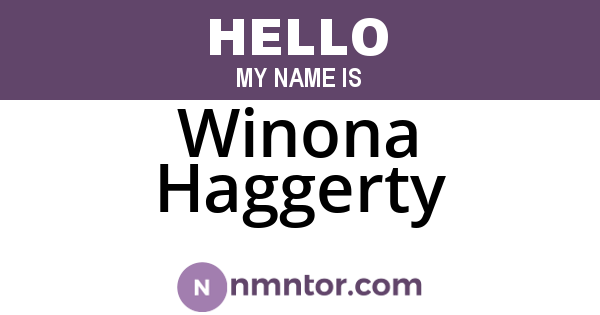 Winona Haggerty