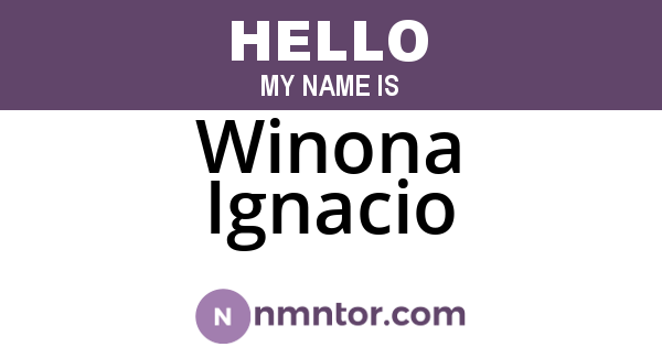 Winona Ignacio