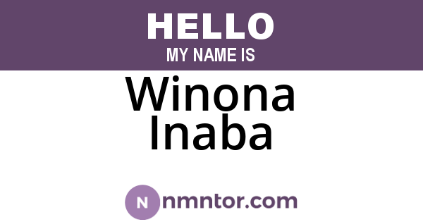 Winona Inaba