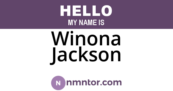 Winona Jackson