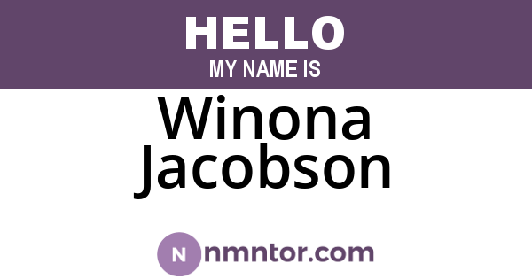 Winona Jacobson