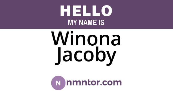 Winona Jacoby