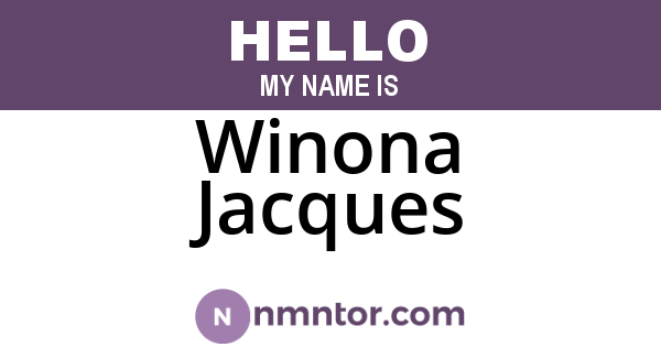 Winona Jacques