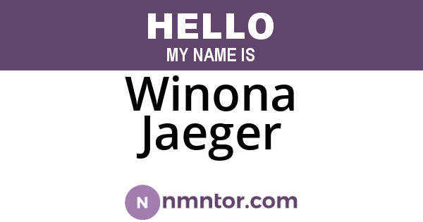 Winona Jaeger