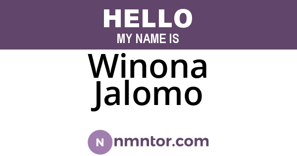 Winona Jalomo
