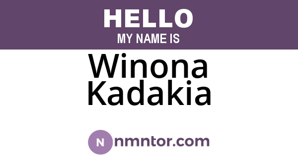 Winona Kadakia