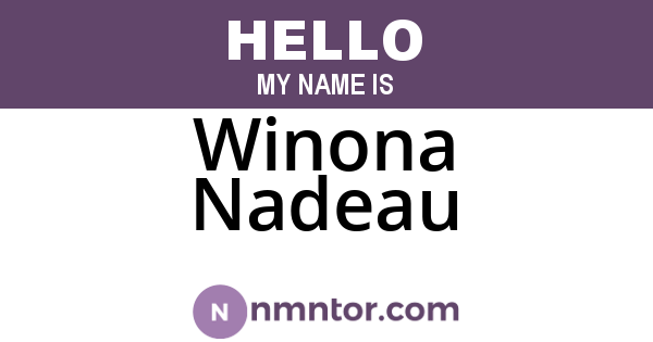 Winona Nadeau