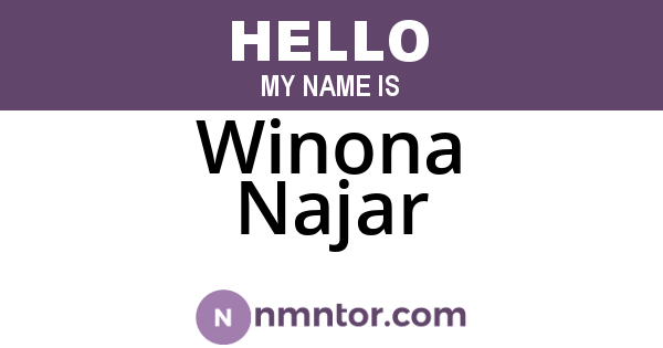 Winona Najar