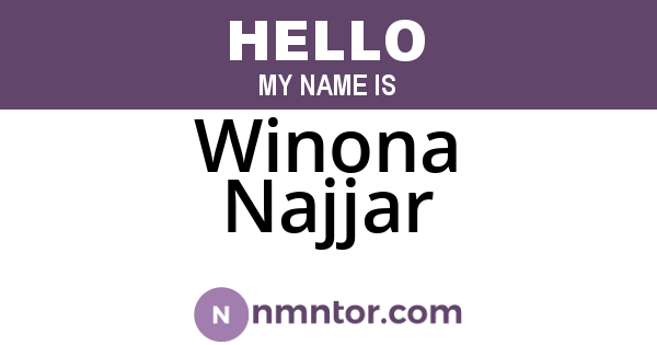 Winona Najjar