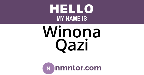 Winona Qazi