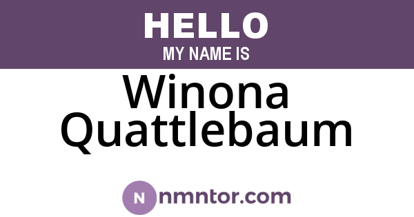 Winona Quattlebaum