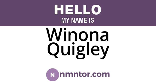 Winona Quigley