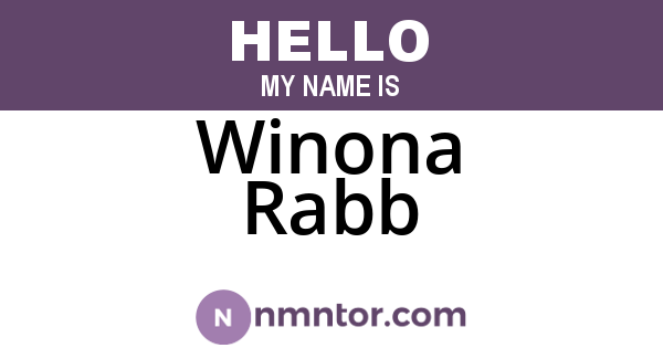 Winona Rabb