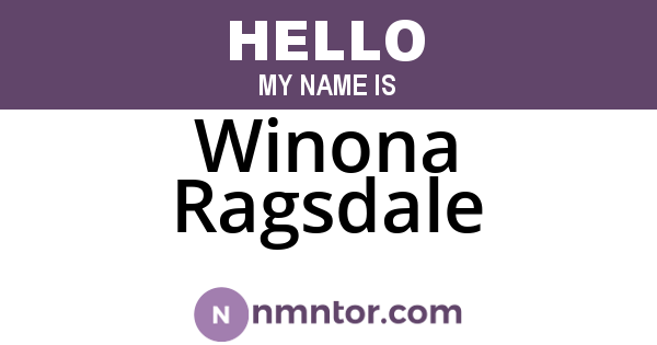Winona Ragsdale