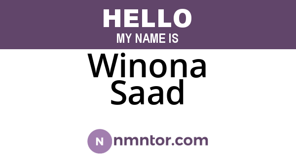 Winona Saad