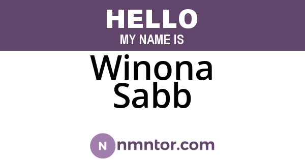 Winona Sabb