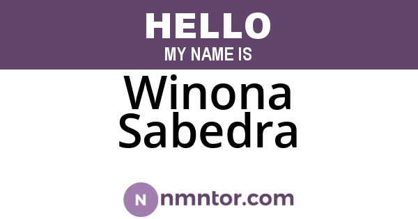 Winona Sabedra