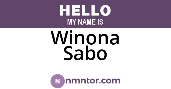 Winona Sabo