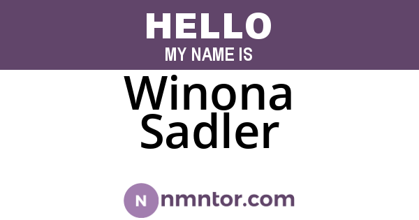 Winona Sadler
