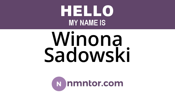 Winona Sadowski