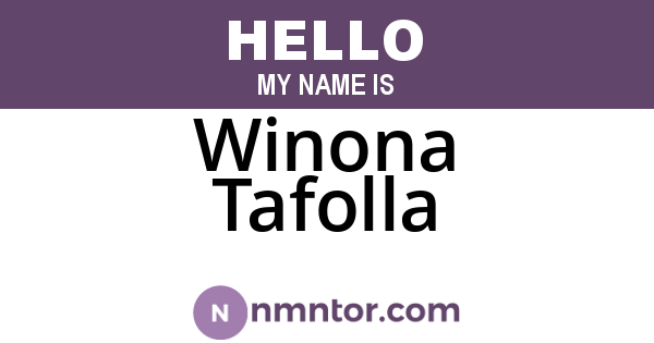 Winona Tafolla