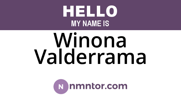 Winona Valderrama