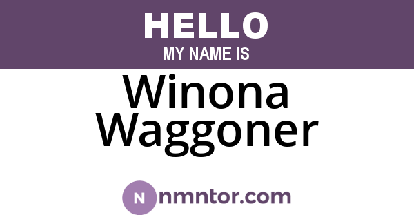Winona Waggoner