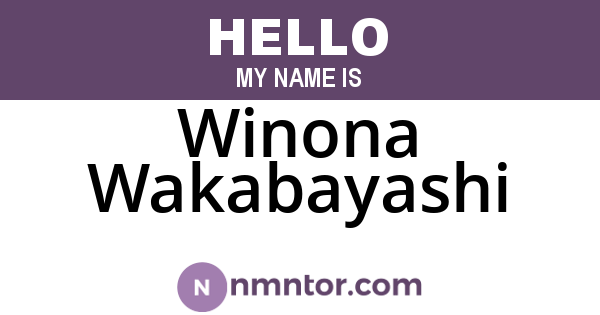 Winona Wakabayashi