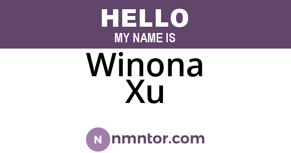 Winona Xu
