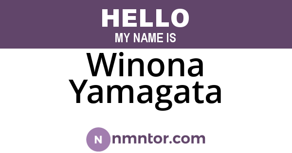 Winona Yamagata